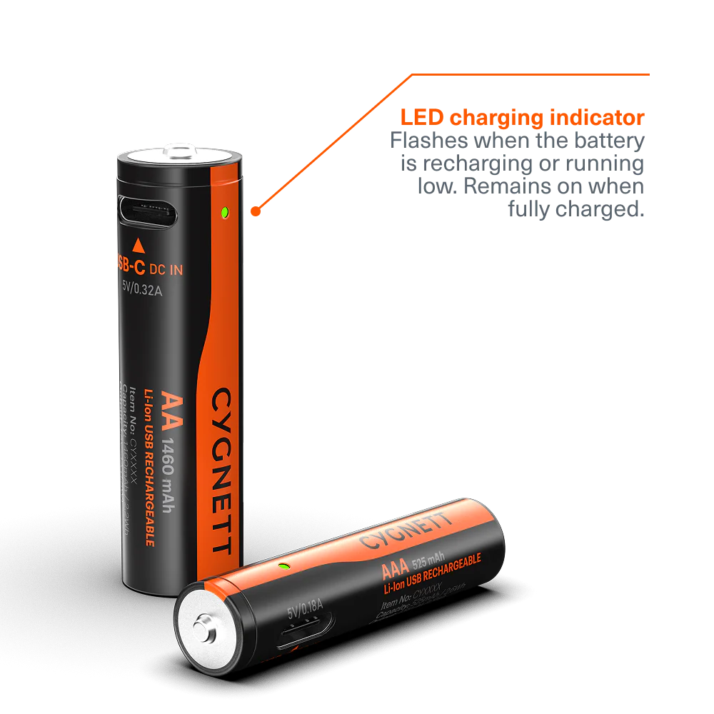 AA USB-C Rechargeable Li-ion Battery (4 Pack) - Image 5